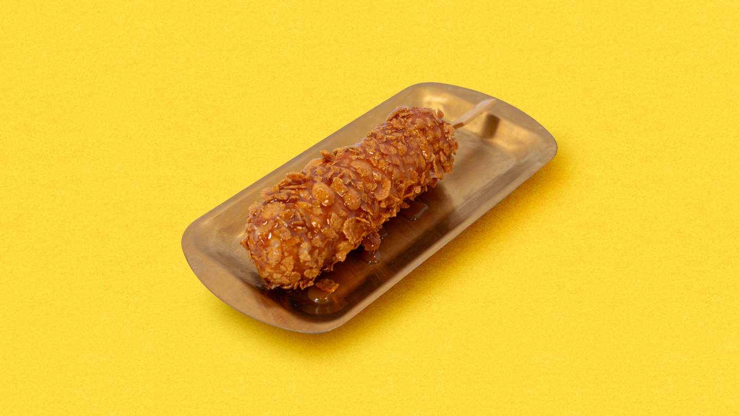 Корн-дог с карамелью