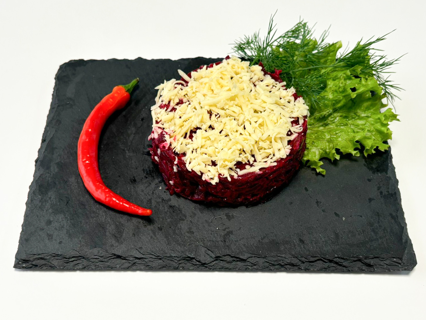 Салат из свеклы с чесноком и сыром