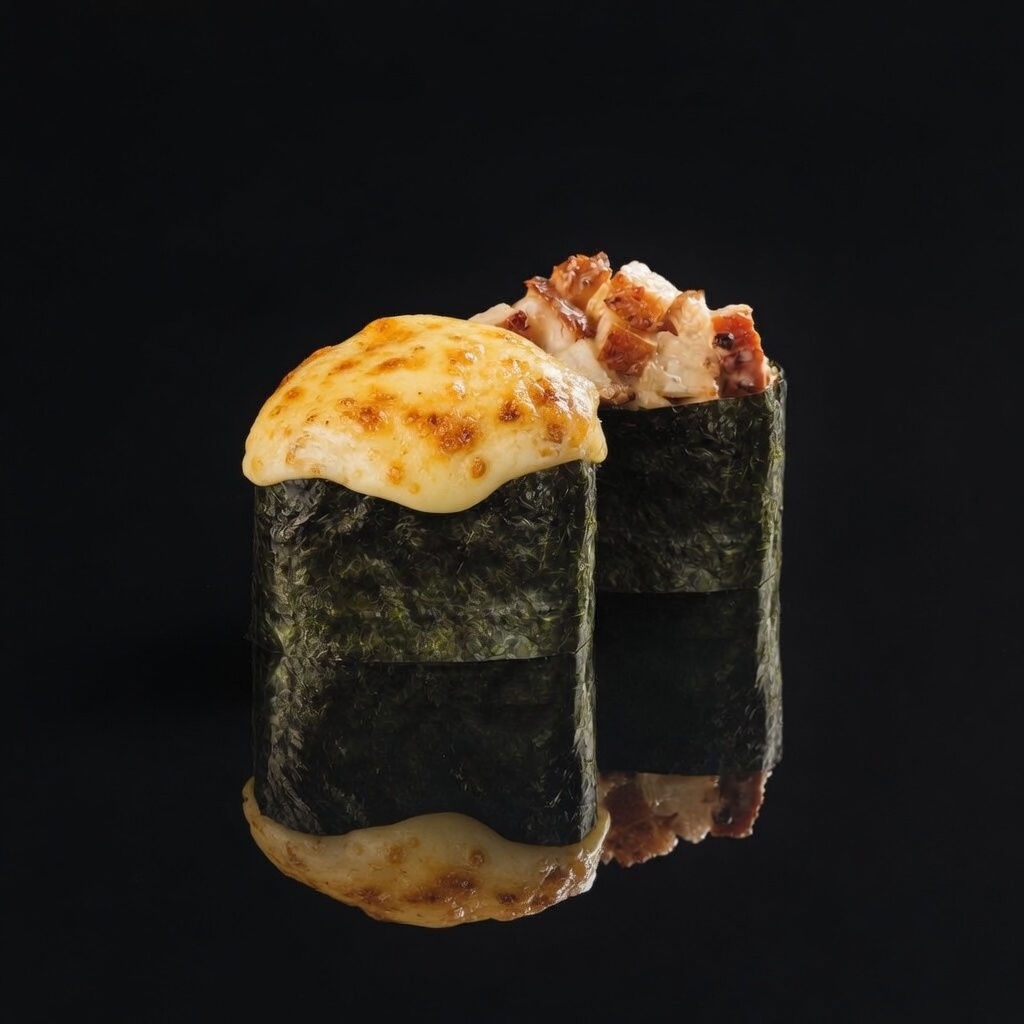 Запечённый гункан с копчёной курицей 2 шт