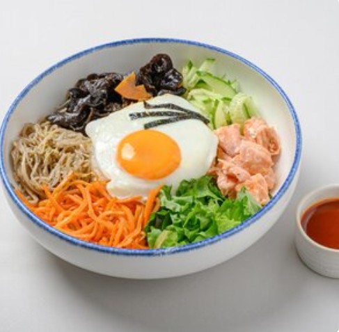 Пибимпаб с лососем