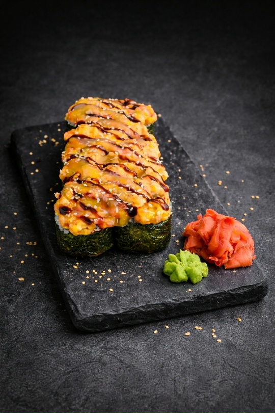 Запеченный дуэт с креветками