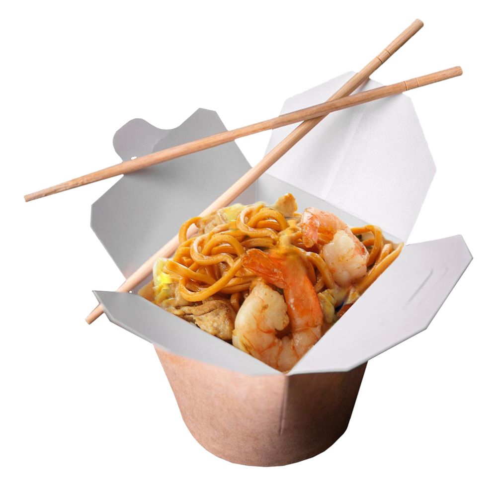 WOK Креветки в соусе терияки с лапшой и овощами