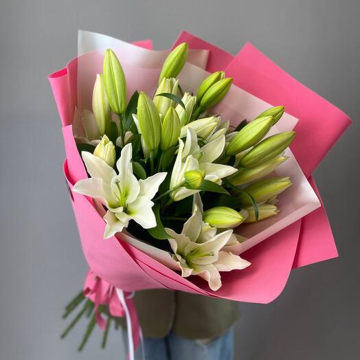 11 лилий букет большой