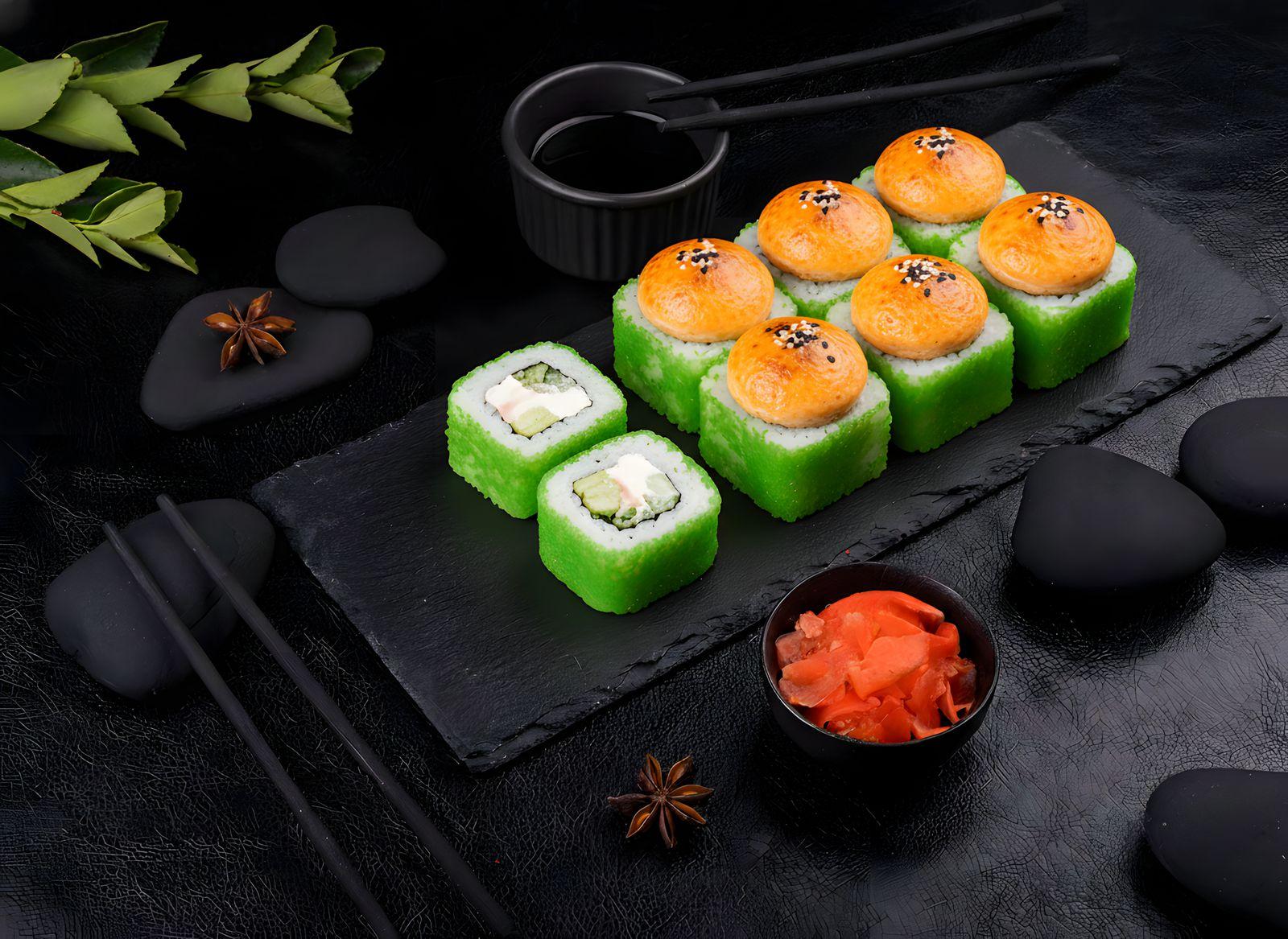 Запечённый ролл Кани Грин