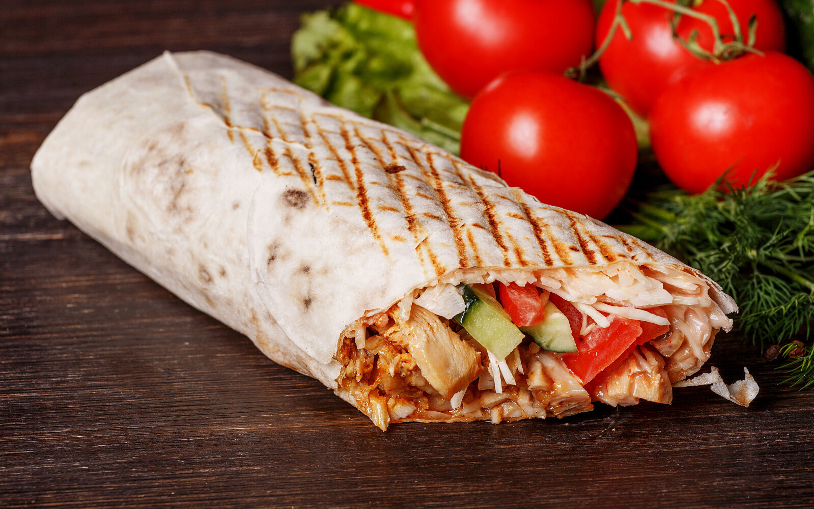 Шаурма с курицей и беконом 250г