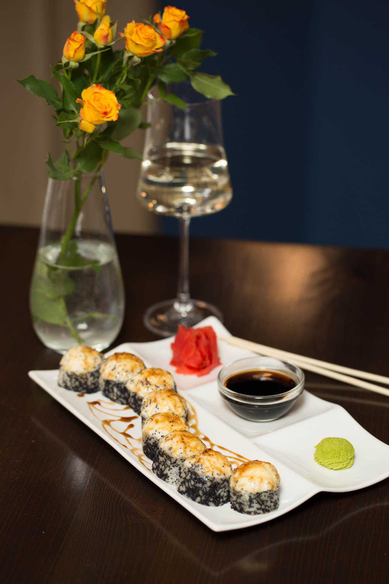 Запеченный с морским гребешком