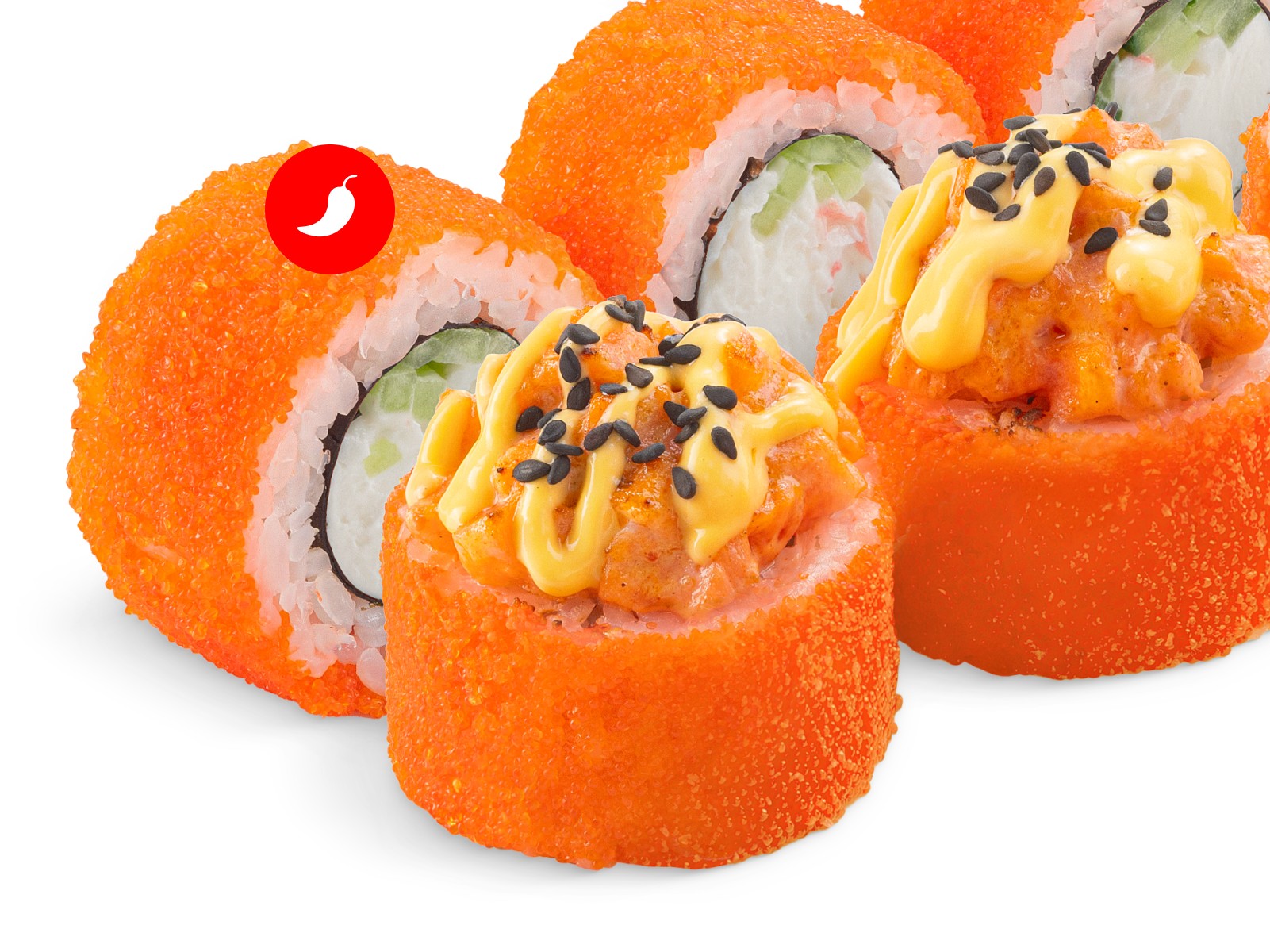 Ролл Лосось спайси с манго соусом