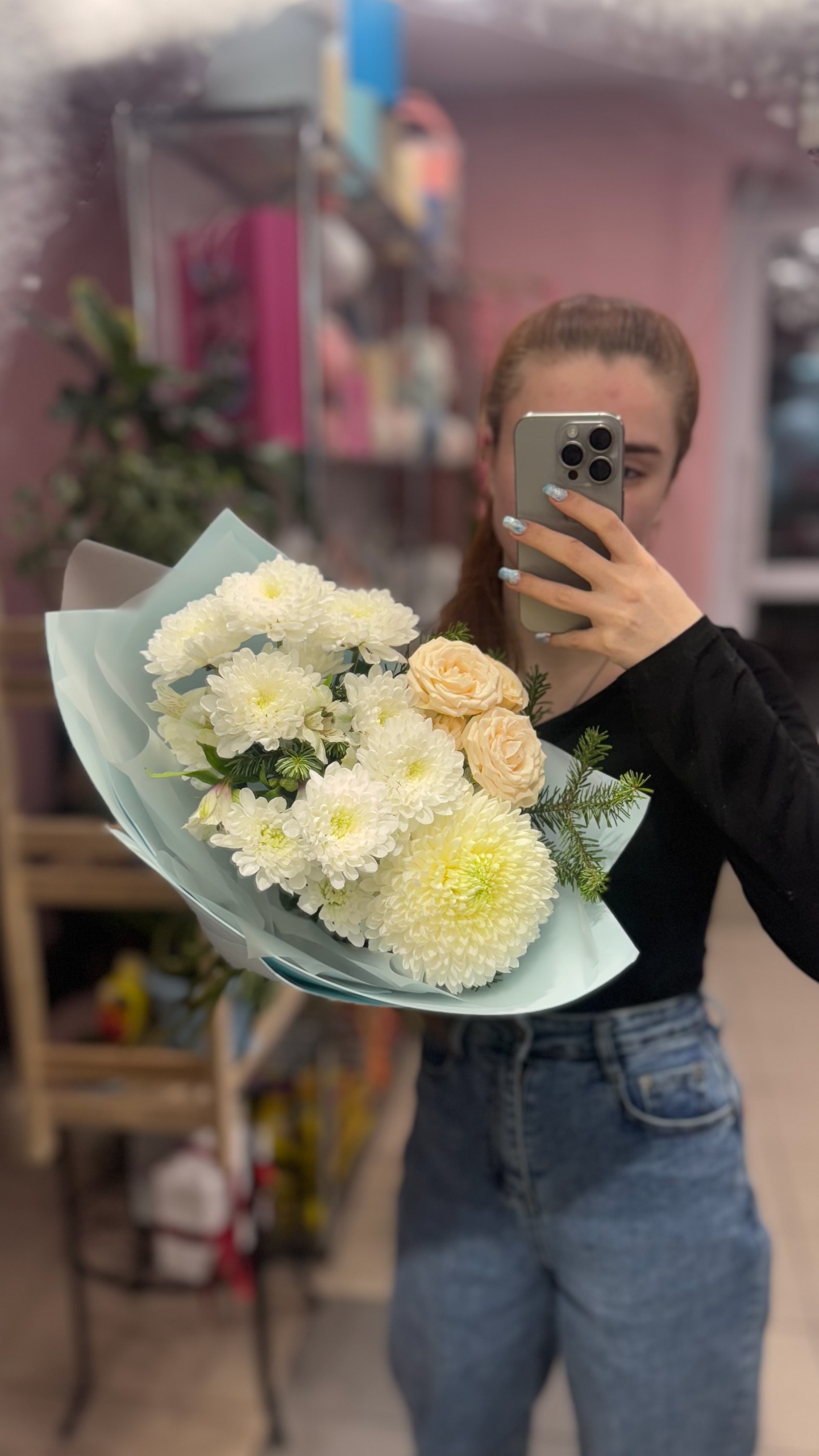 Новогодний,зимний букет