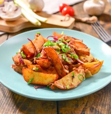 Картоф. по-деревенски с лесными грибами