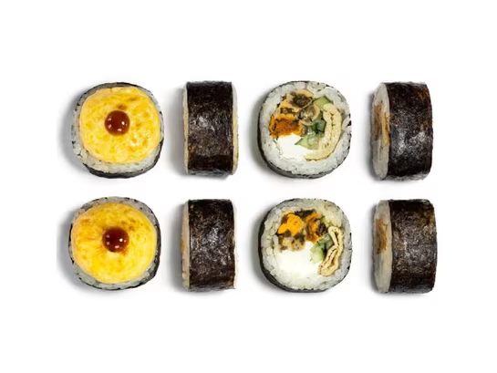 Запечённый ролл Мидори с мидиями