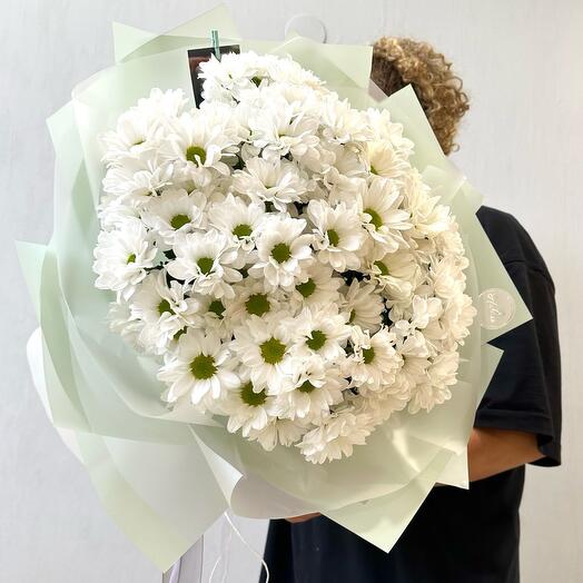 Букет «Ромашковый чай» из ромашковидных хризантем