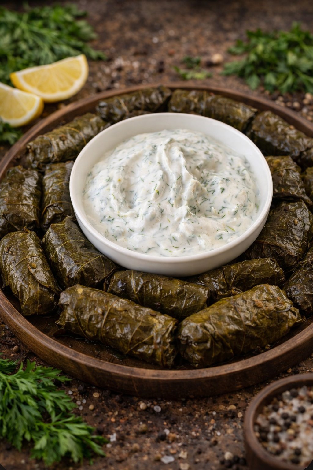 Толма на виноградных листьях