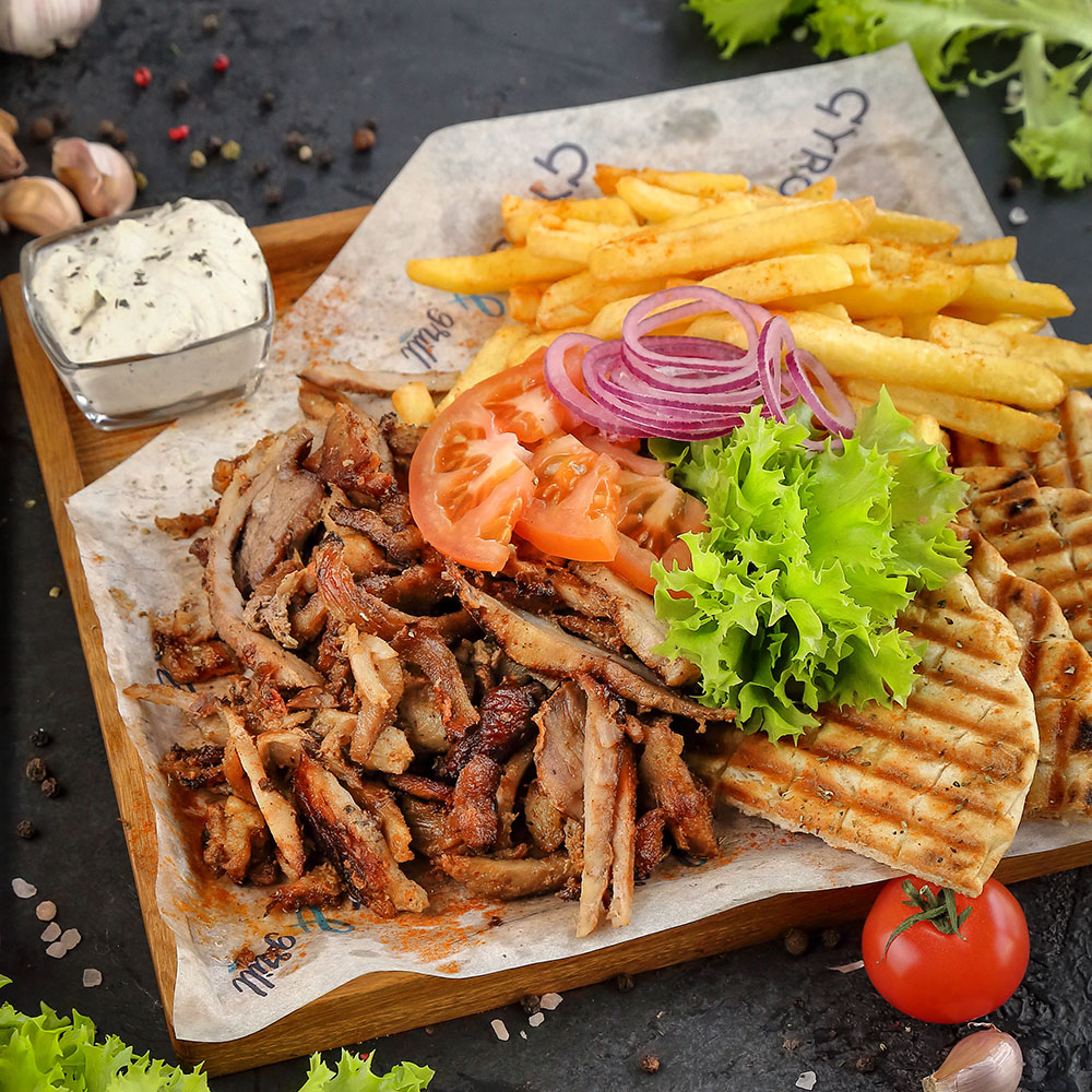 Открытый гирос Мега с курицей