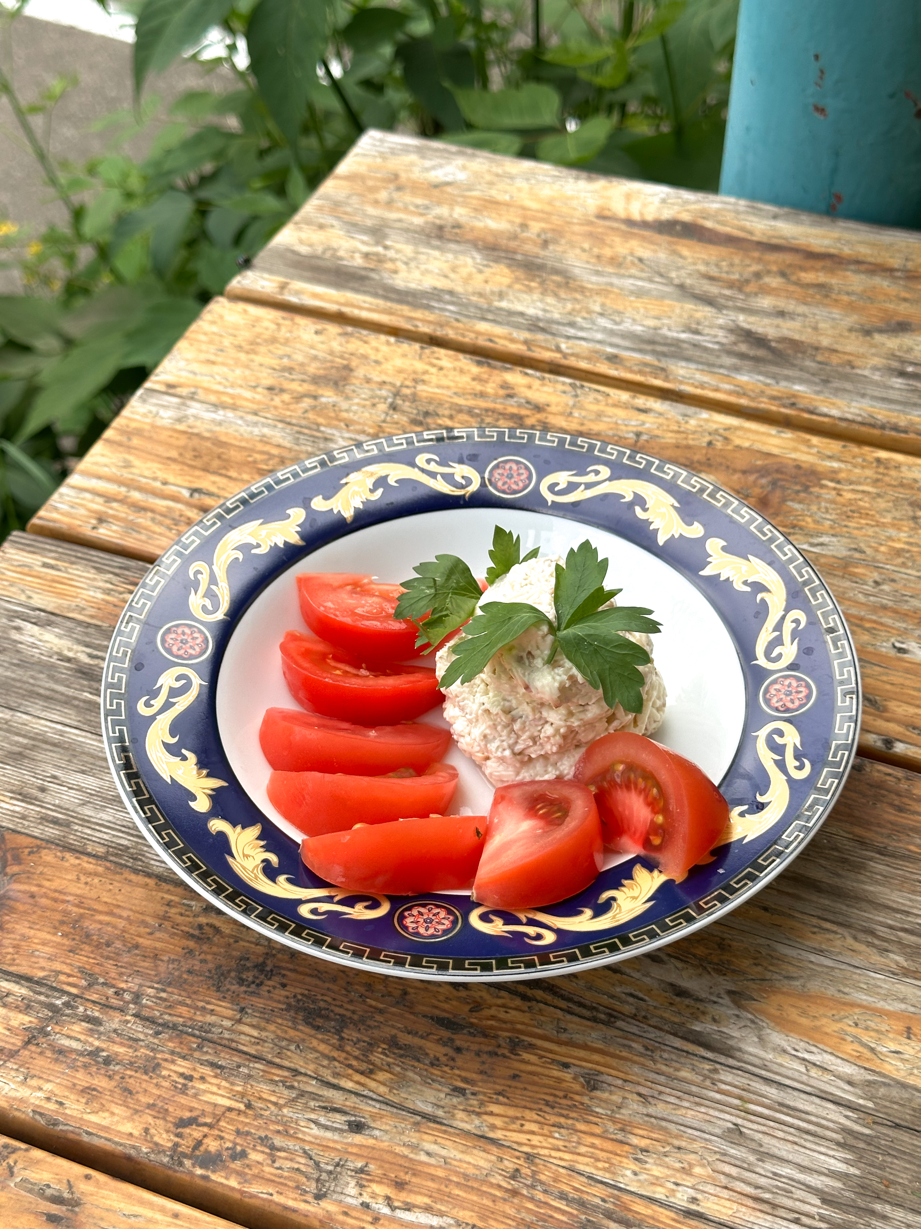 Томаты с сыром и чесноком