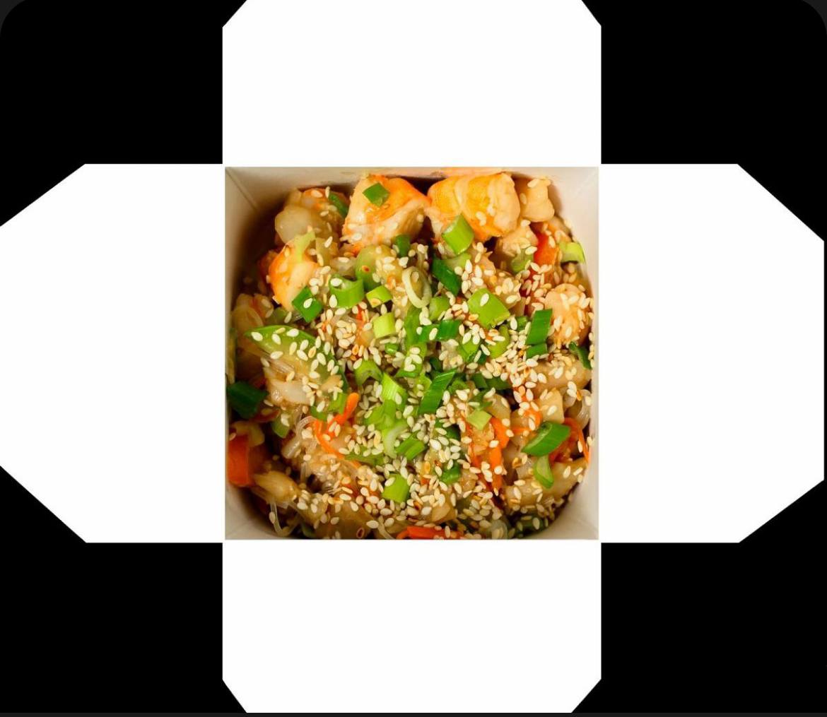 Wok удон с морепродуктами