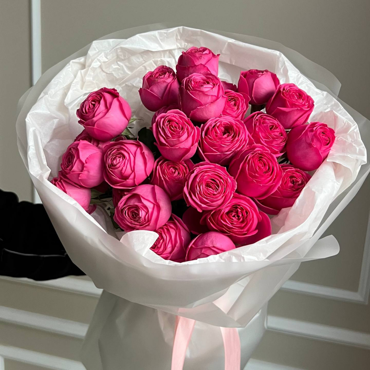 Моно букет из кустовых роз 10 (предзаказ)