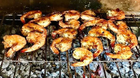Шашлык из креветок