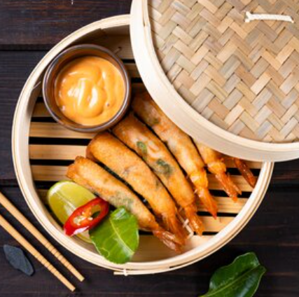 Спринг-роллы с креветками