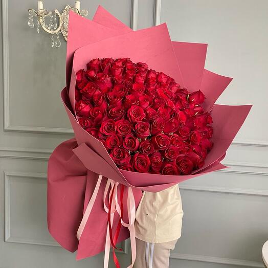 101 роза букет большой