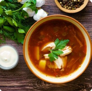 Борщ с курочкой