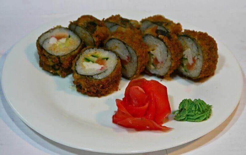 С лососем и крабом