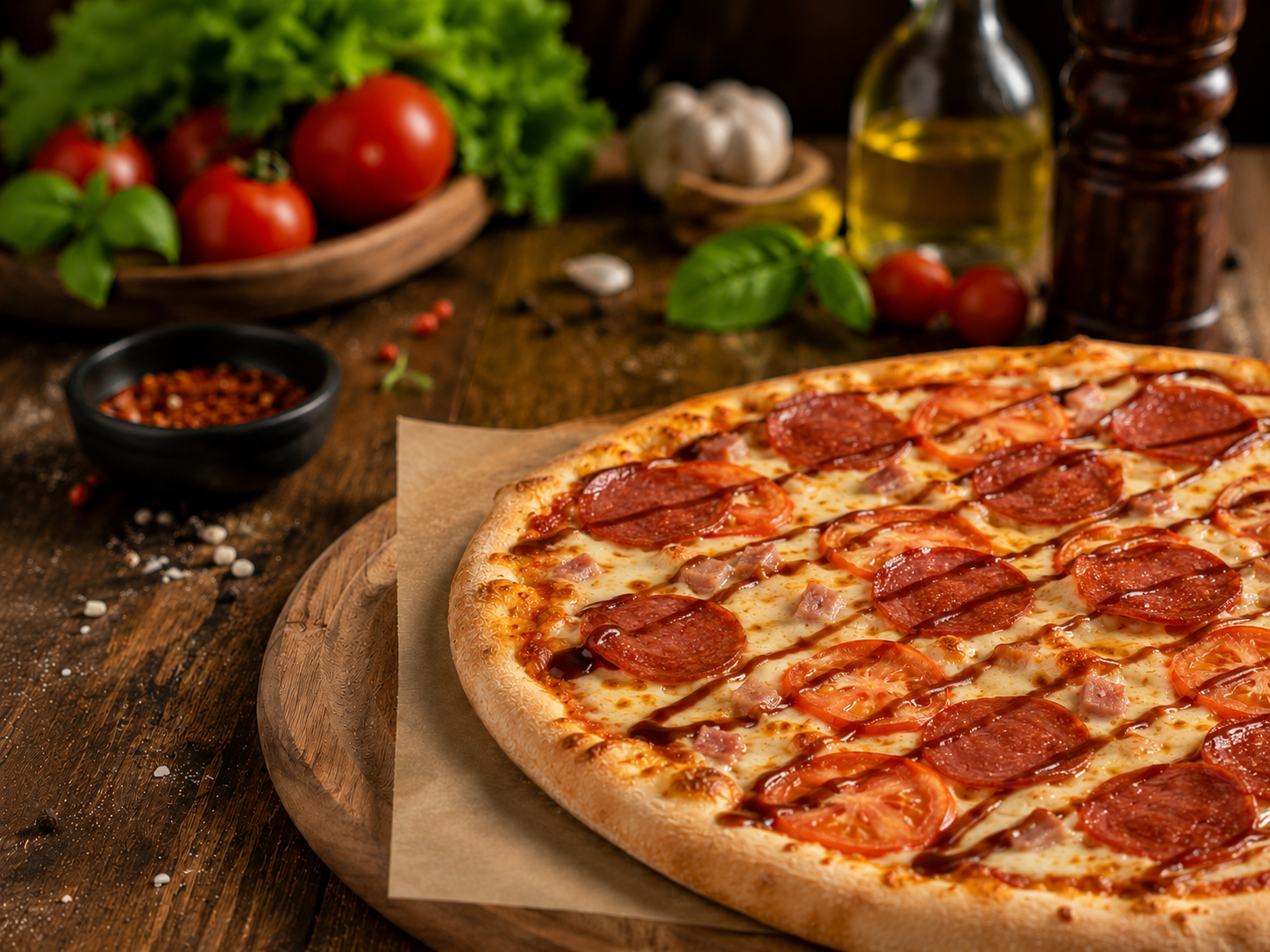 Пицца Мясная 30см