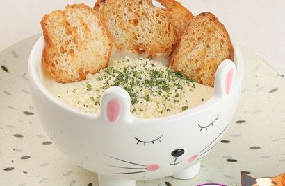 Сырный супчик c гренками