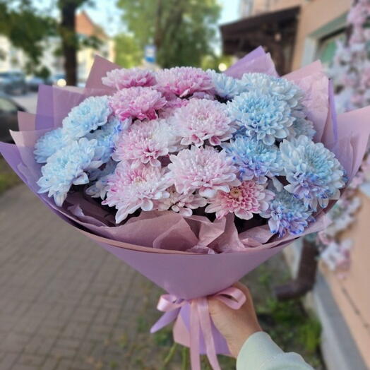Букет с хризантемой кустовой