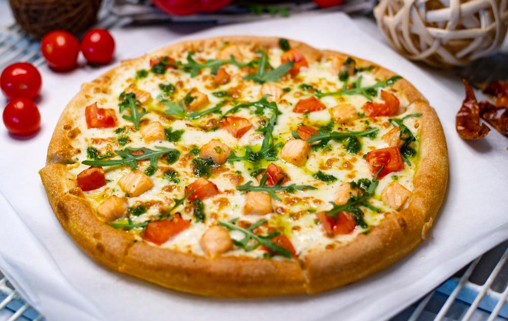 Пицца Сливочная с Лососем 26см