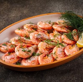 Магаданские креветки с чесноком и укропом