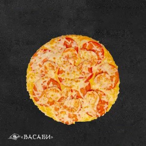 Суши-пицца с креветкой