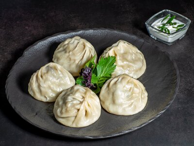 Манты с картошкой и говядиной
