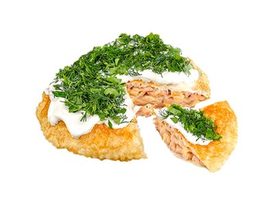 Чебурек-пирог с курицей и картофелем 26 см