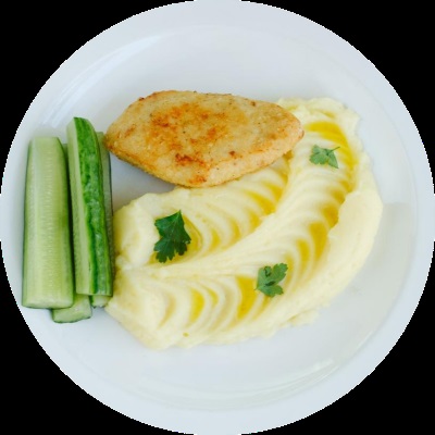 Куриная зраза картофельным пюре
