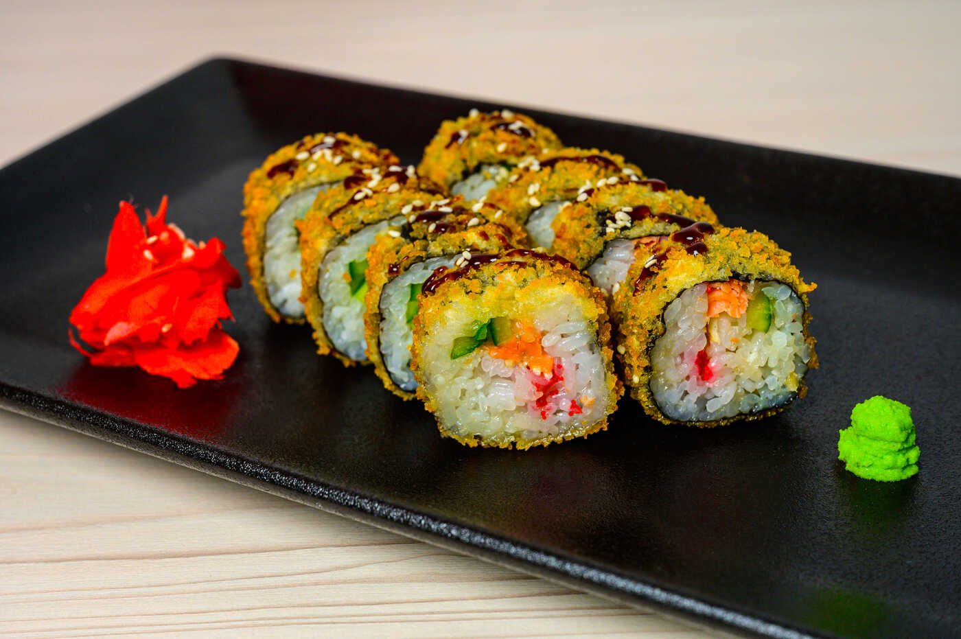 Ролл Сяке унаги с лососем и угрём