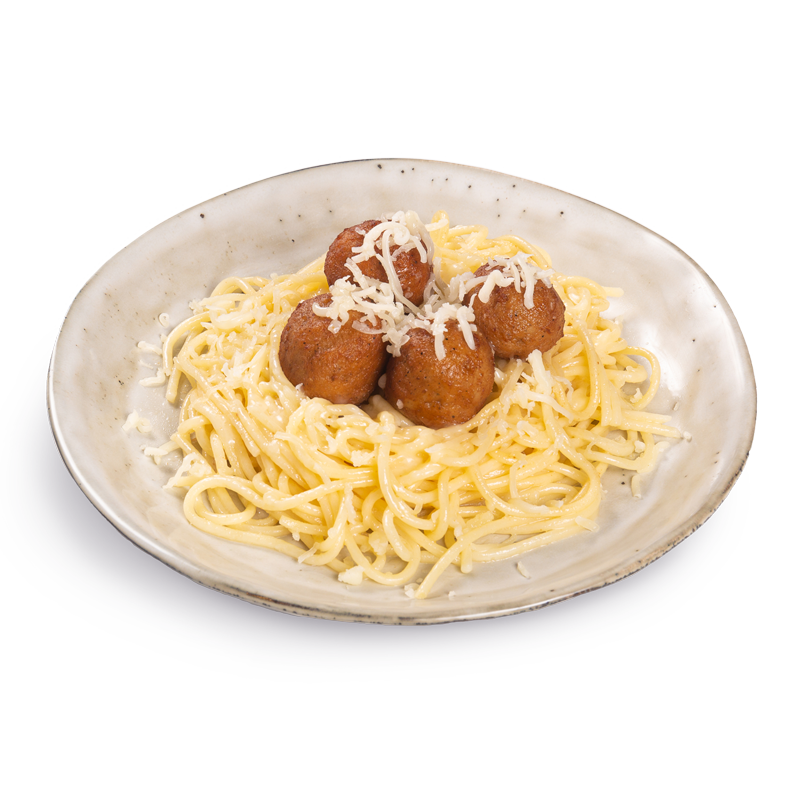 Спагетти с куриными фрикадельками