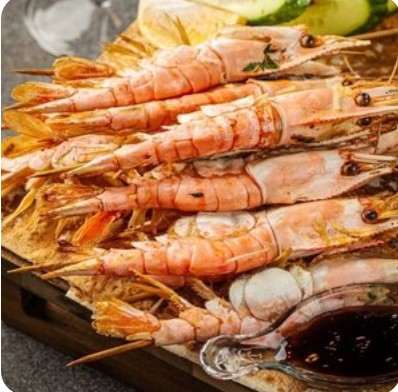 Креветки Ботан на гриле