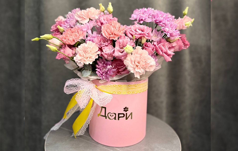 №26 Коробка сборная «Сердце» (в сиренево-розовых оттенках)