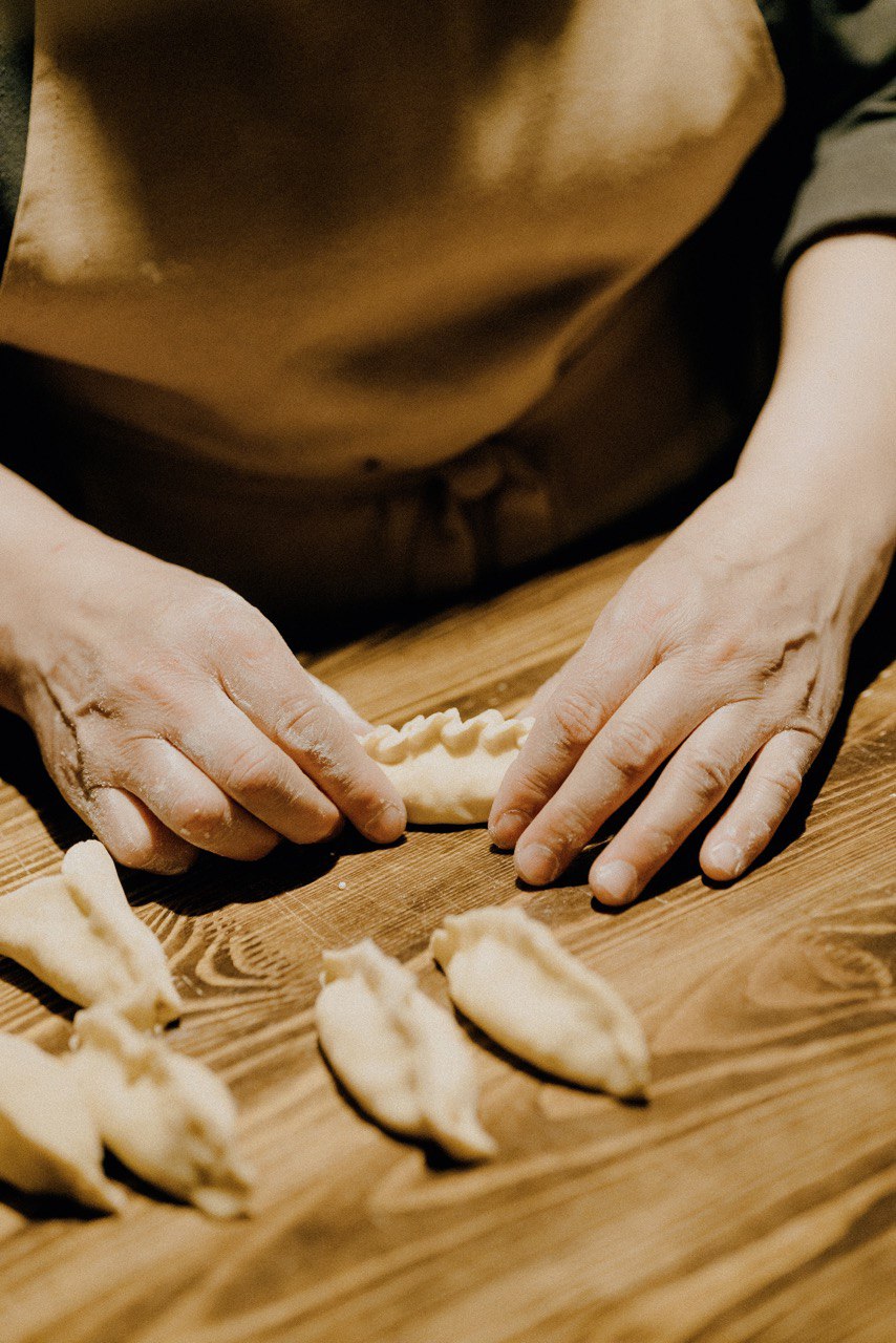 Хуран кукли со свининой и зеленью 