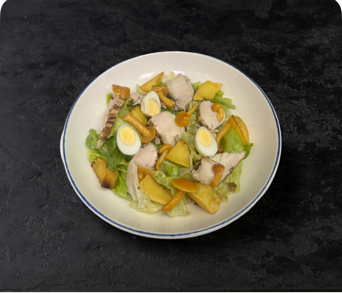 Теплый с цыпленком и опятами