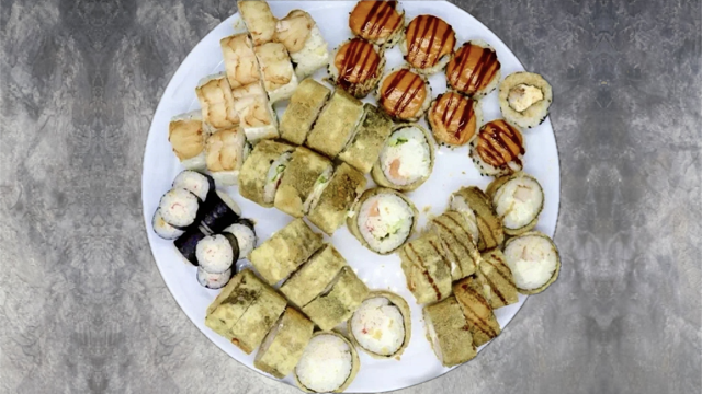 Атлантический микс (соус грибной)