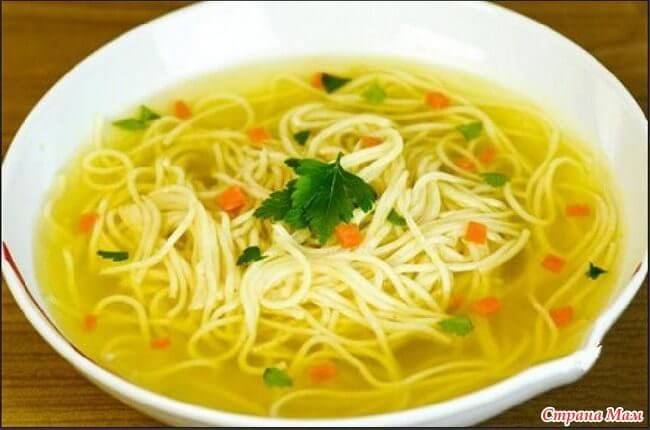 Суп лапша  с куриным мясом 500гр