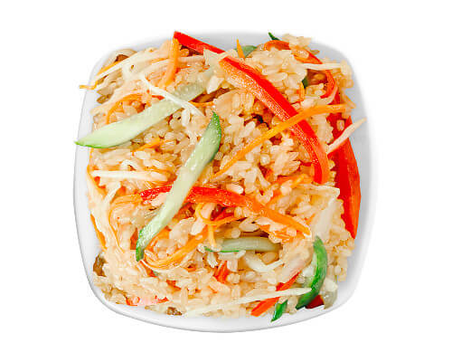Вегетарианский Wok с рисом Вегетариански