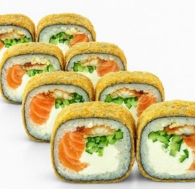 Темпура-ролл лосось и угорь