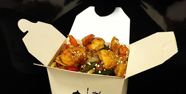 Wok с креветкой