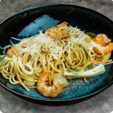 Спагетти с морепродуктами