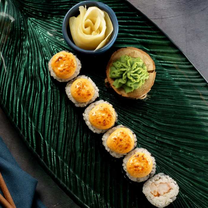 Запеченные маки с креветкой