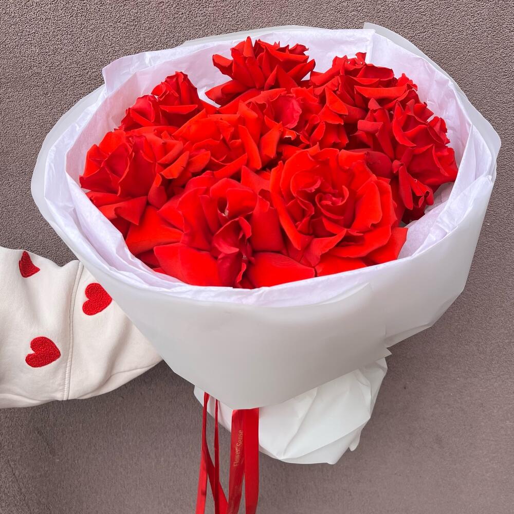 Любящее сердце Из французских роз для самой Любимой