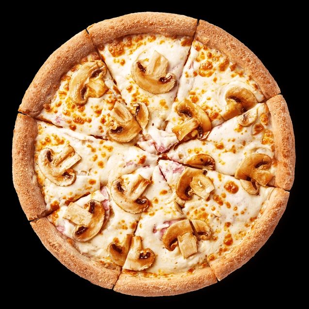 Пицца Ветчина и грибы сливочная