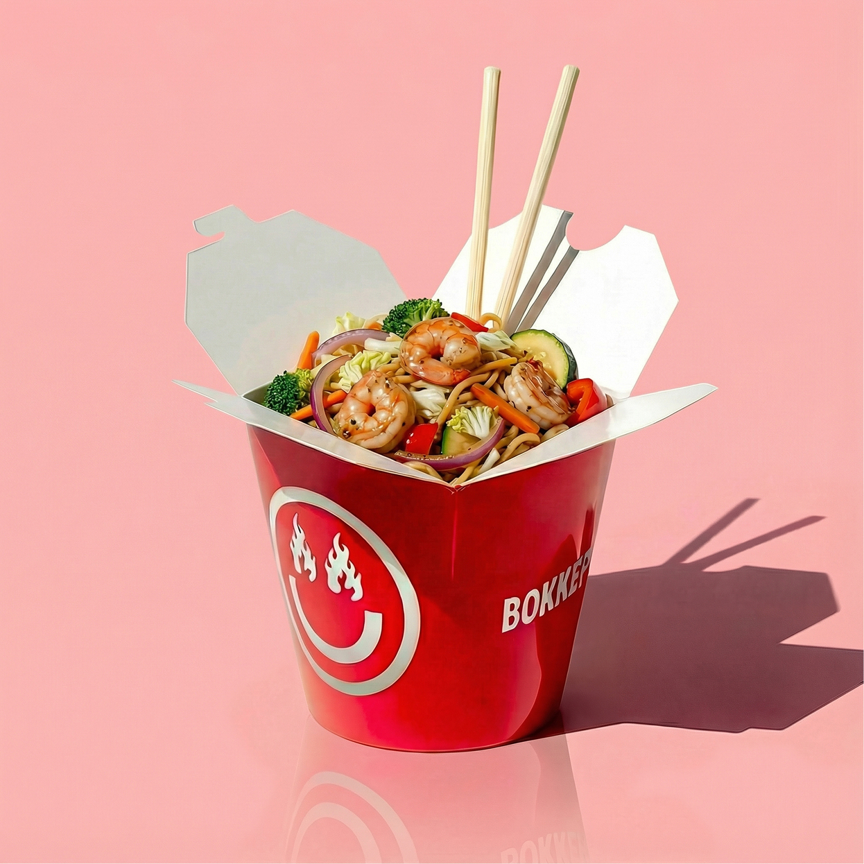 Вок креветки перечный